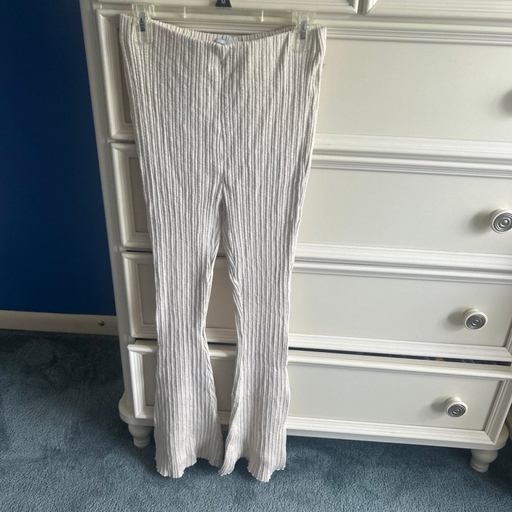 Urban Outfitters Cream Ribbed Pants